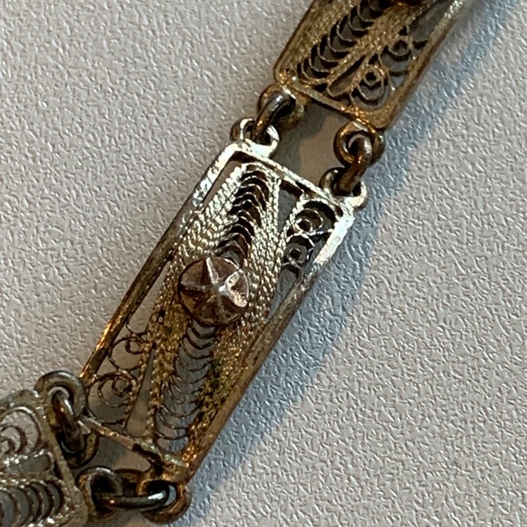 Antique filigree bracelet. Broken. Needs repair. - Picture 5 of 7